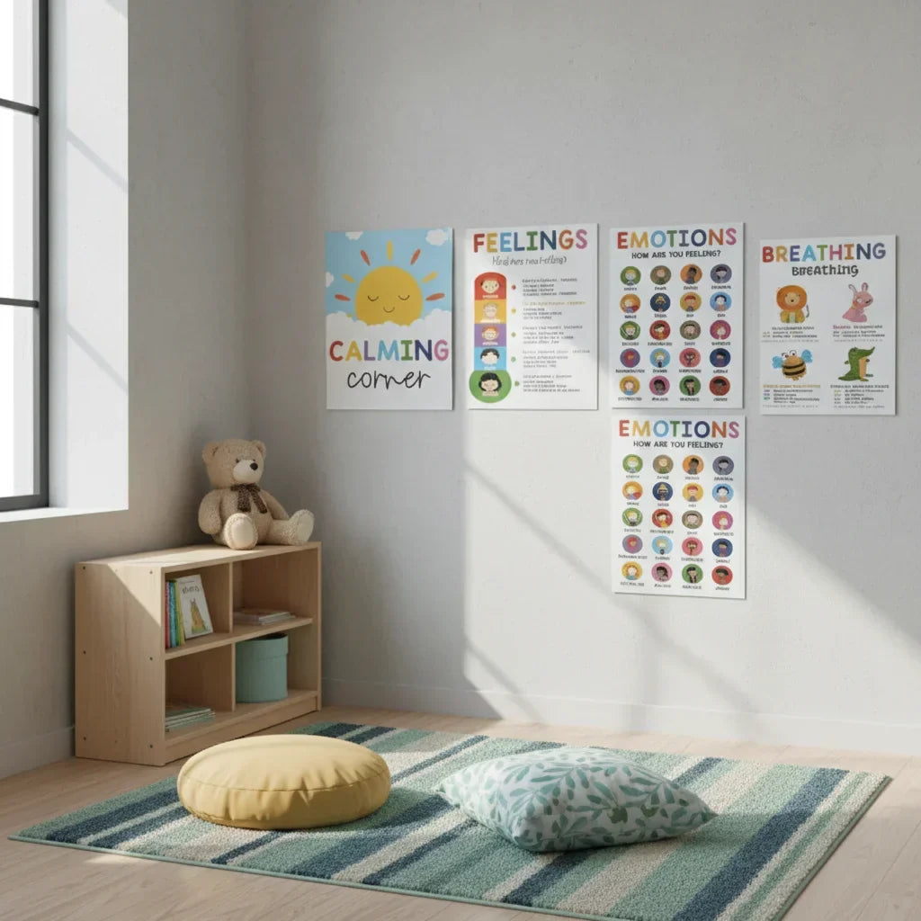 Mindful Sprouts® Emotional Growth Pack – 12 Calming Corner Prints for Kids